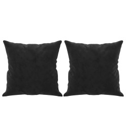 Coussins décoratifs 2 pcs Noir 40x40 cm Velours