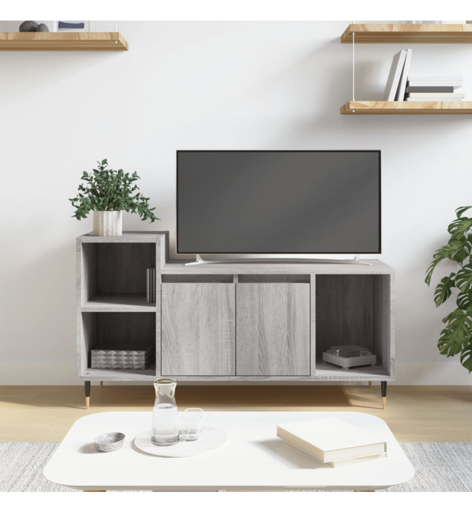 Meuble TV Sonoma gris 100x35x55 cm Bois d'ingénierie