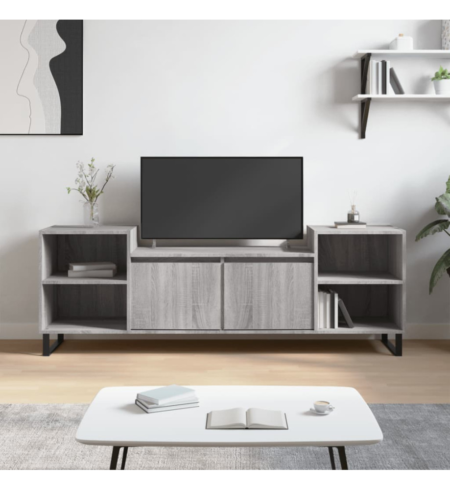 Meuble TV Sonoma gris 160x35x55 cm Bois d'ingénierie