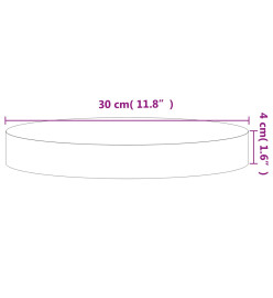 Dessus de table Ø30x4 cm rond bois massif de hêtre