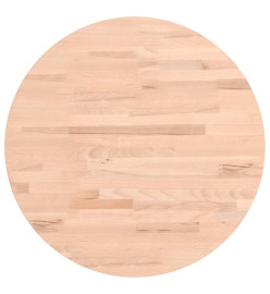 Dessus de table Ø50x2,5 cm rond bois massif de hêtre