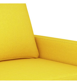 Canapé à 2 places Jaune clair 120 cm Tissu