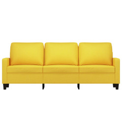 Canapé à 3 places Jaune clair 180 cm Tissu