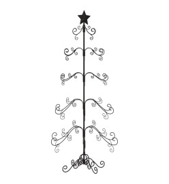 Arbre de Noël en métal pour décoration noir 150 cm