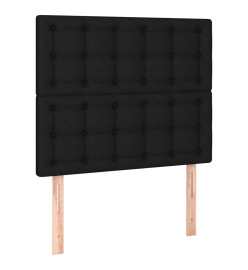 Lit à sommier tapissier avec matelas Noir 100x200 cm Tissu