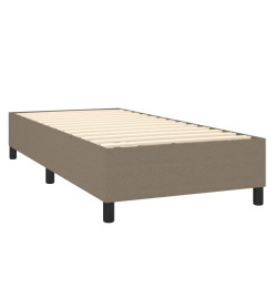 Sommier tapissier avec matelas et LED Taupe 80x200cm Tissu