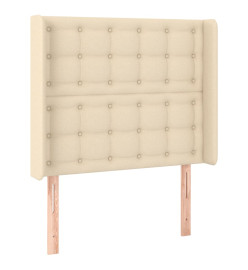 Tête de lit avec oreilles Crème 83x16x118/128 cm Tissu