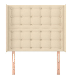 Tête de lit avec oreilles Crème 83x16x118/128 cm Tissu