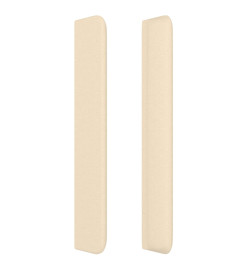 Tête de lit avec oreilles Crème 83x16x118/128 cm Tissu