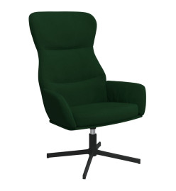 Chaise de relaxation Vert foncé Velours