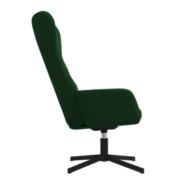 Chaise de relaxation Vert foncé Velours