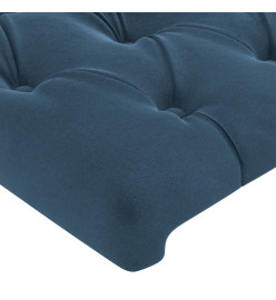 Tête de lit avec oreilles Bleu foncé 83x23x78/88 cm Velours