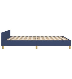 Cadre de lit avec tête de lit Bleu 140 x 200 cm Tissu