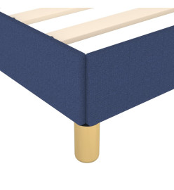 Cadre de lit avec tête de lit Bleu 140 x 200 cm Tissu