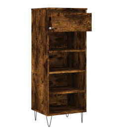 Armoire à chaussures Chêne fumé 40x36x105 cm Bois d'ingénierie