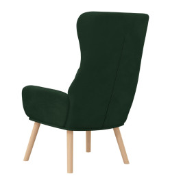 Chaise de relaxation Vert foncé Velours