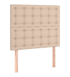 Lit à sommier tapissier avec matelas Cappuccino 90x200 cm
