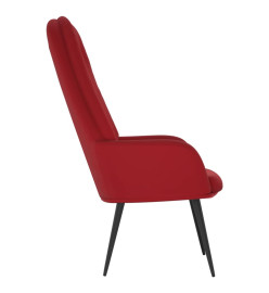 Chaise de relaxation Rouge bordeaux Velours