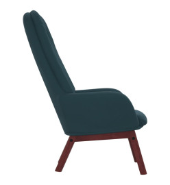 Chaise de relaxation Bleu Velours