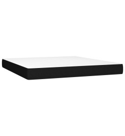 Sommier tapissier avec matelas et LED Noir 160x200 cm Tissu
