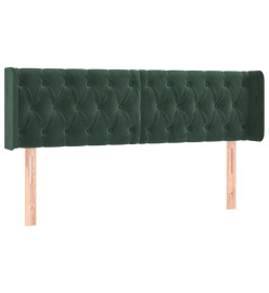 Tête de lit à LED Vert foncé 163x16x78/88 cm Velours