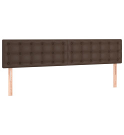 Tête de lit à LED Marron 180x5x78/88 cm Similicuir