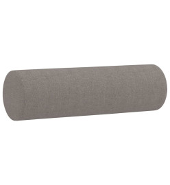 Coussins décoratifs 2 pcs Taupe Ø15x50 cm Tissu