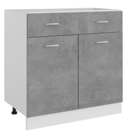 Armoire de plancher à tiroir Gris béton 80x46x81,5 cm Aggloméré