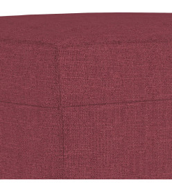 Ensemble de canapés 4 pcs avec coussins rouge bordeaux tissu