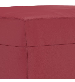 Ensemble de canapés 4 pcs et coussins rouge bordeaux similicuir