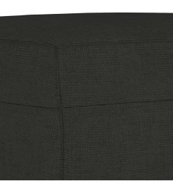 Ensemble de canapés 4 pcs avec coussins noir tissu