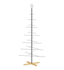 Arbre de Noël en métal avec base en bois noir 180 cm