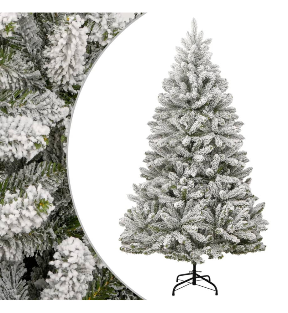 Sapin de Noël artificiel à charnières avec neige floquée 180 cm