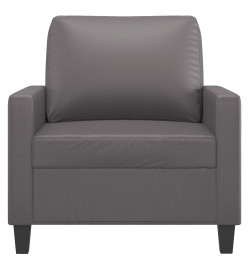 Fauteuil Gris 60 cm Similicuir