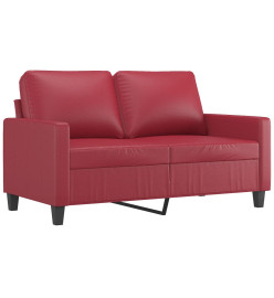 Ensemble de canapés 4 pcs et coussins Rouge bordeaux Similicuir