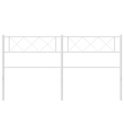 Tête de lit métal blanc 140 cm