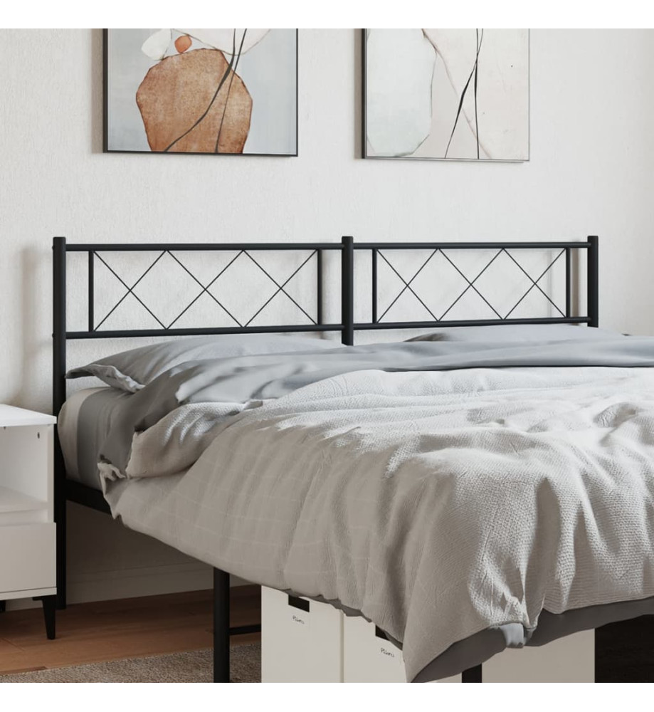 Tête de lit métal noir 140 cm Tête de lit métal noir 140 cm