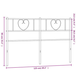 Tête de lit métal blanc 120 cm
