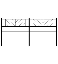 Tête de lit métal noir 180 cm