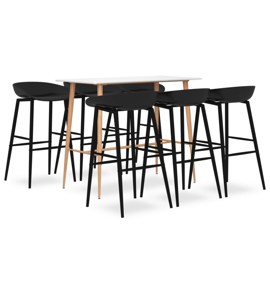 Ensemble de bar 7 pcs Blanc et noir