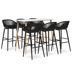 Ensemble de bar 7 pcs Blanc et noir