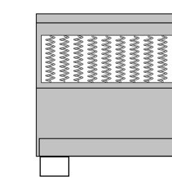 Sommier tapissier Gris foncé Tissu 140x200 cm