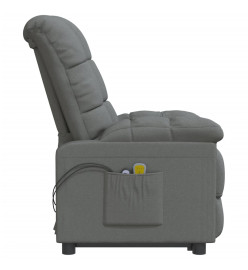 Fauteuil électrique de massage Gris foncé Tissu