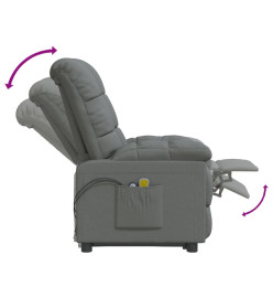 Fauteuil électrique de massage Gris foncé Tissu