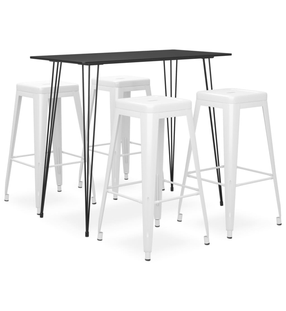 Ensemble de bar 5 pcs Noir et blanc