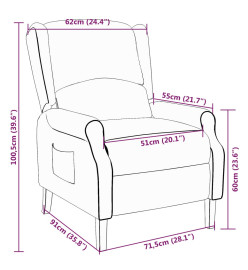 Fauteuil inclinable Motif à fleurs Tissu