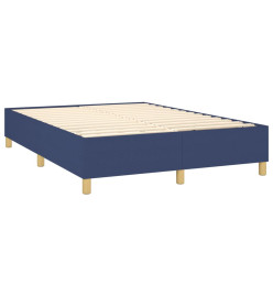 Lit à sommier tapissier avec matelas Bleu 140x200 cm Tissu
