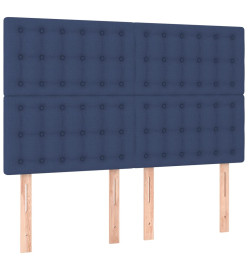 Lit à sommier tapissier avec matelas Bleu 140x200 cm Tissu