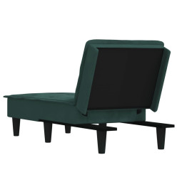 Chaise longue vert foncé velours