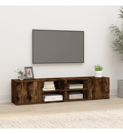 Meubles TV 2 pcs Chêne fumé 80x31,5x36 cm Bois d'ingénierie